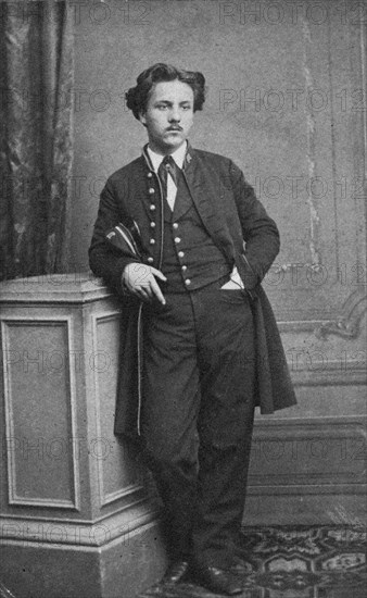 Portrait of Gabriel Fauré (1845-1924) in the student uniform of the Ecole Niedermeyer, 1864. Creator: Fotoatelier Reutlinger, Paris .
