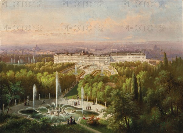 View of Versailles Palace, Second half of the 19th century. Creator: Rieger, Alberto (1834-1904).