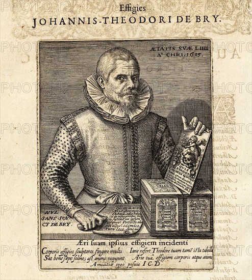 Self-portrait, 1615. Creator: Bry, Johann Theodor de (1561-1623).