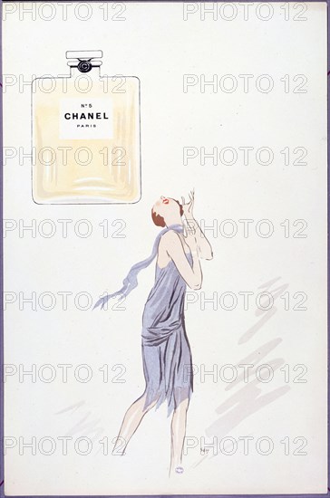 Chanel N°5 Paris, from album White Bottoms, 1927. Creator: Sem, (Georges Goursat) (1863-1934).