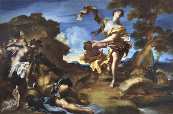 Pan and Syrinx, c.1710. Creator: De Ferrari, Gregorio (1647-1726).