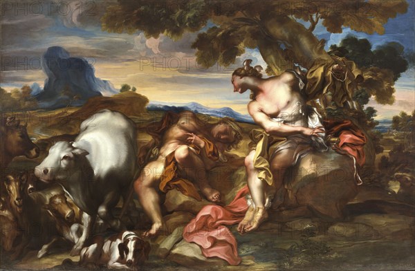 Mercury and Argus, c.1710. Creator: De Ferrari, Gregorio (1647-1726).