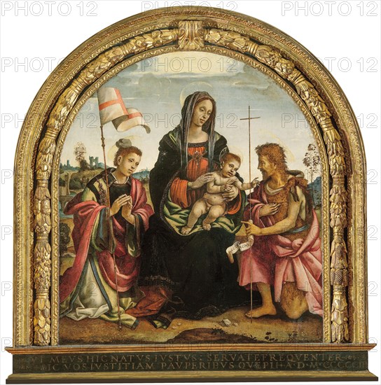 Madonna and Child with Saints Stephen and John the Baptist (Pala dell'Udienza), 1502-1503. Creator: Lippi, Filippino (1457-1504).