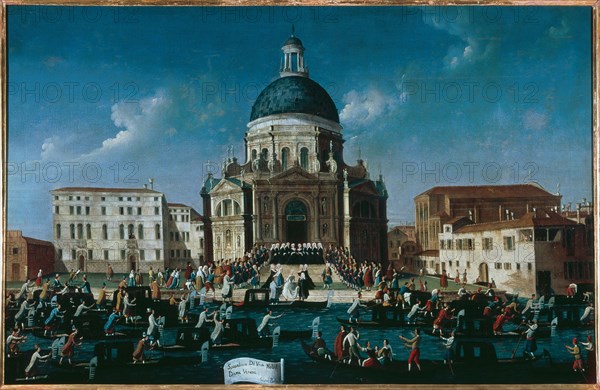 The wedding of a noble lady in Santa Maria della Salute, 1779-1792. Creator: Bella, Gabriele (1730-1799).