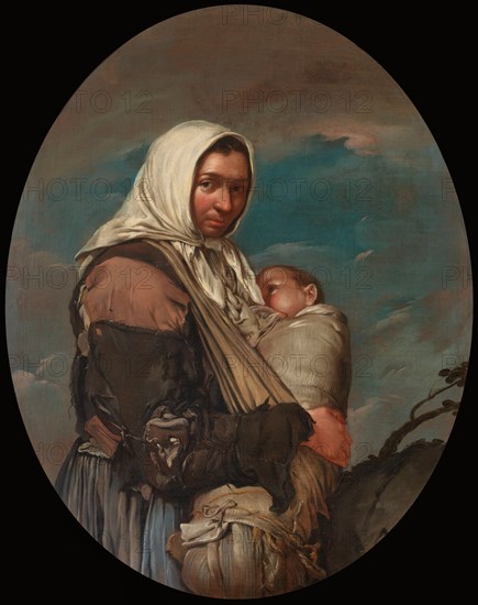 Mother with baby, c.1730. Creator: Ceruti, Giacomo Antonio (1698-1767).