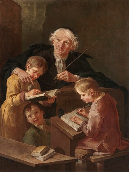 La lezione del maestro (Der Unterricht des Meisters), c.1720-1730. Creator: Cipper, Giacomo Francesco (1664-1736).