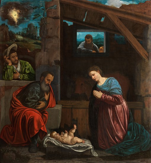 The Adoration of the Shepherds, 1540. Creator: Savoldo, Giovanni Girolamo (Girolamo da Brescia) (1480/85-1548).