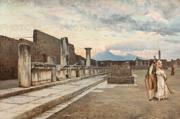 Il foro a Pompei. Creator: Bazzani, Luigi (1836-1927).