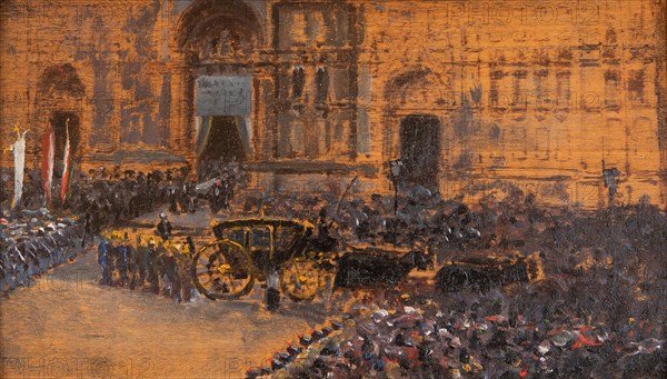 The funeral of Francesco Rizzoli, 1880. Creator: Sezanne, Augusto (1856-1935).