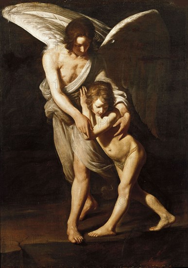 Guardian Angel, 1618. Creator: Galli, Giovanni Antonio (1585-1652).