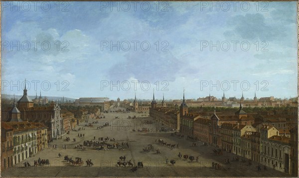 View of Calle de Alcalá in Madrid, c.1750-1752. Creator: Joli, Antonio (1700-1777).