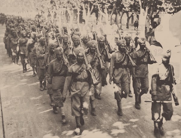 Sikh Regiment in the First World War in France, 1914. Creator: Unknown photographer.