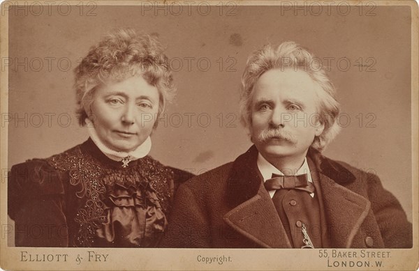 Edvard and Nina Grieg, c.1900. Creator: Fotoatelier Elliott & Fry, London  .