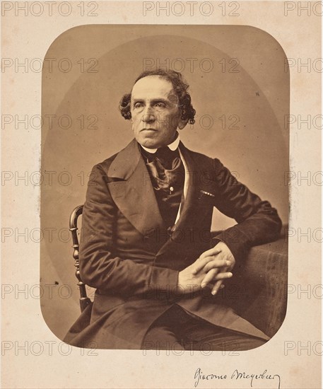 Portrait of composer Giacomo Meyerbeer (1791-1864), c.1860. Creator: Petit, Pierre (1598-1677).