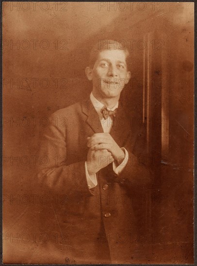 Oskar Kokoschka during his time as a professor at the Dresden Art Academy, 1920. Creator: Erfurth, Hugo (1874-1948).