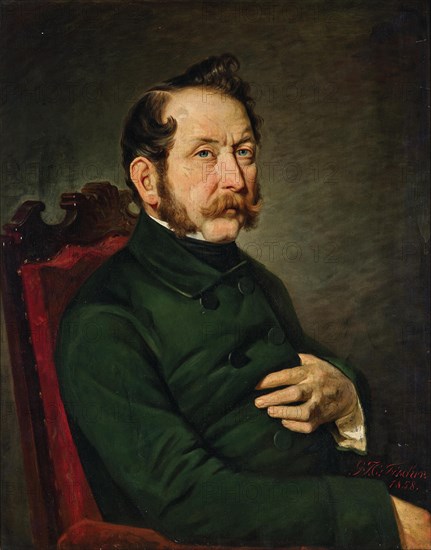 Portrait of Karl Eduard von Paulus (1803-1878), 1852. Creator: Fischer, Gottlob Christoph Jacob (1829-1905).