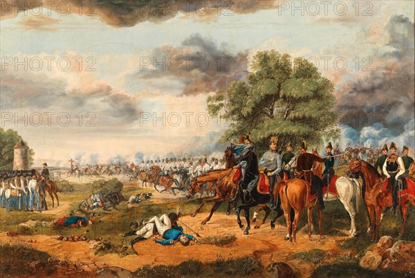 The Battle of Mortara on March 21, 1849. Creator: Adam, Albrecht, (1786-1862).