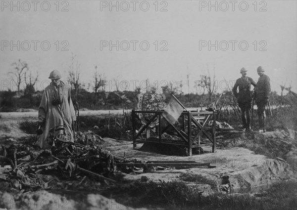 Grave of U.S. aviator Chadwick, Belgium, 29 Oct 1918. Creator: Bain News Service.