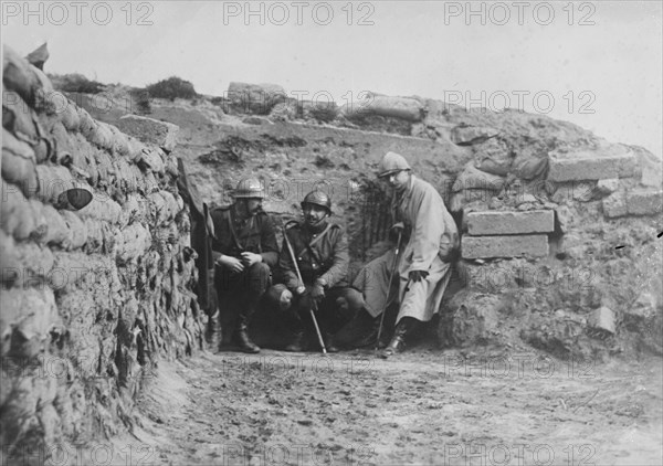 War Correspondents, Langewaede, 22 Sept 1918. Creator: Bain News Service.