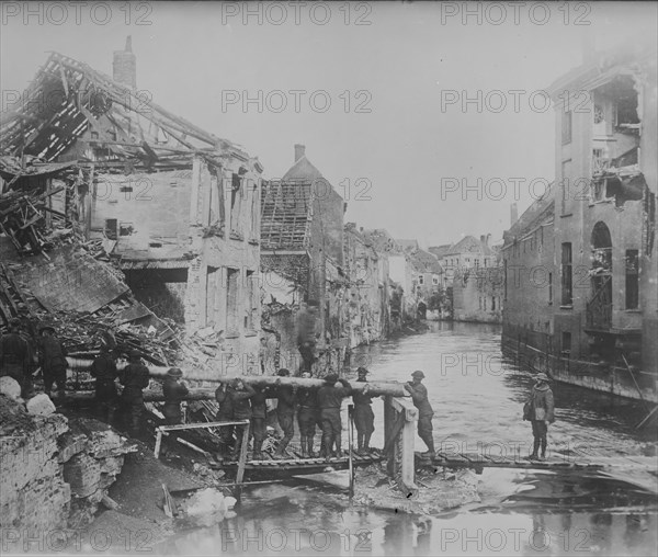 U.S. engineers, Audenarde, 10 Nov 1918. Creator: Bain News Service.