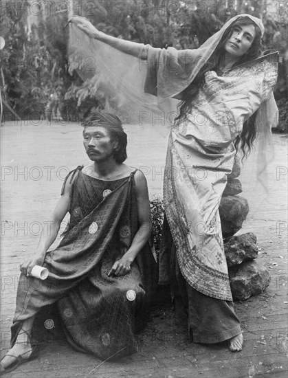 Takeshi Kanno & wife, 1914. Creator: Bain News Service.