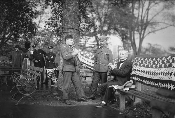 knitting bee, between c1915 and c1920. Creator: Bain News Service.