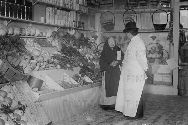 Meat boycott - some vegetables please, NYC market, 1910. Creator: Bain News Service.