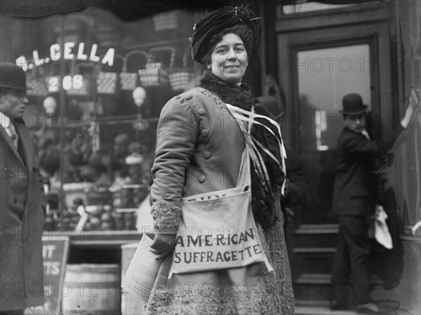 Mrs. H. Riordan, suffragette, New York, 1910. Creator: Bain News Service.