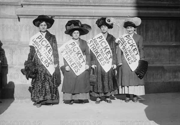 Strike pickets, 1910. Creator: Bain News Service.