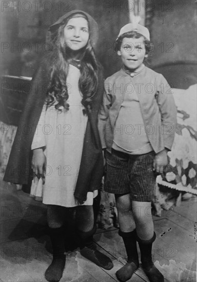 Miss Pauline Gilmer and Miss Olive Water in the "Blue Bird", 1910. Creator: Bain News Service.