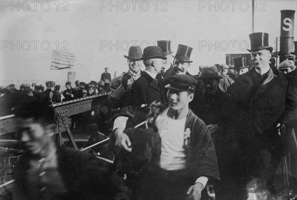 Japan - C.B. Bryan arrives in Yokohama, 1911. Creator: Bain News Service.