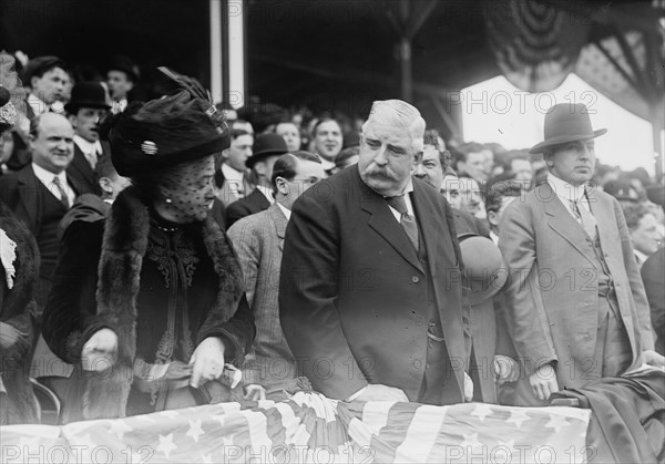 Former Police Chief Devery opening American League Park, 1910. Creator: Bain News Service.