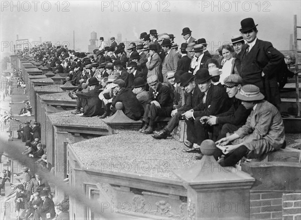 Watching Shibe Park, 1910. Creator: Bain News Service.