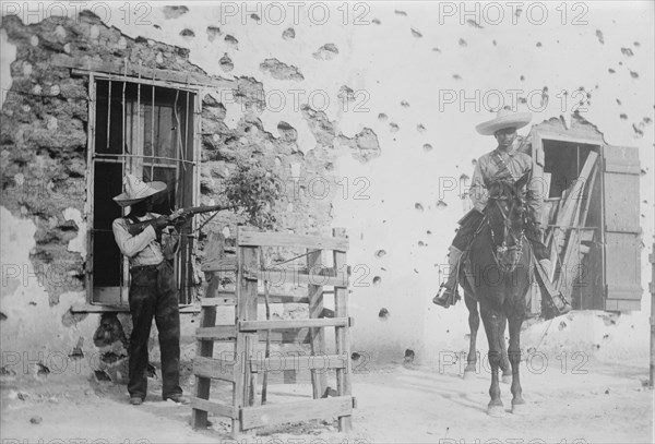 Juarez, Adobe house riddled, between c1910 and c1915. Creator: Bain News Service.