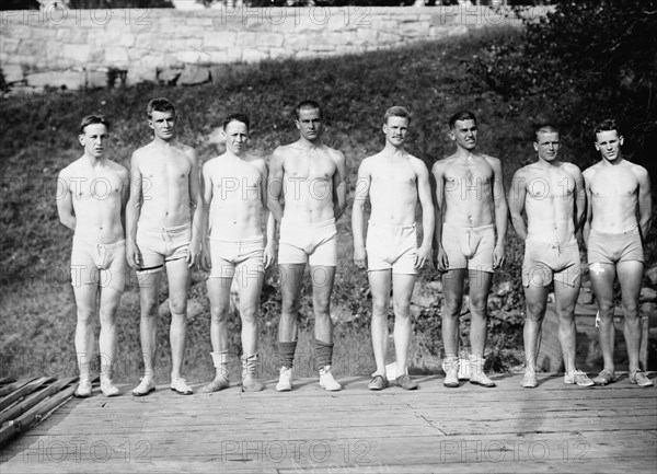 Yale Varsity line-up, between c1910 and c1915. Creator: Bain News Service.