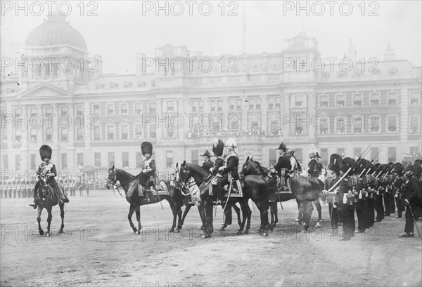 King George V at Trooping of Colors, May 1911. Creator: Bain News Service.