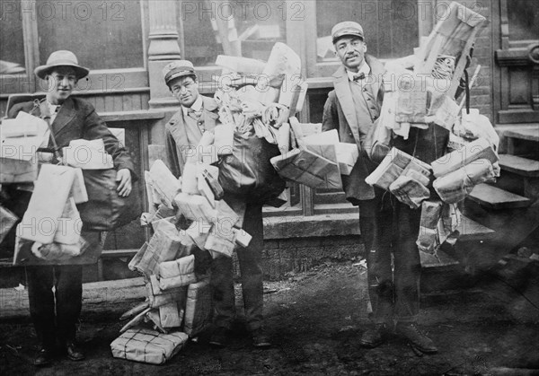 Christmas Mail, between c1910 and c1915. Creator: Bain News Service.