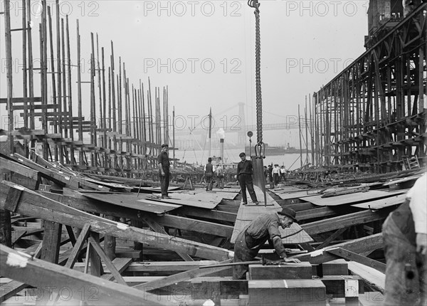 Keel of NEW YORK, 1911. Creator: Bain News Service.