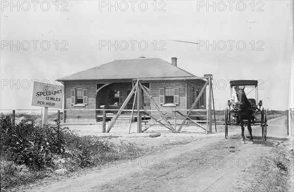 Entrance to proving ground, Sandy Hook, between c1910 and c1915. Creator: Bain News Service.