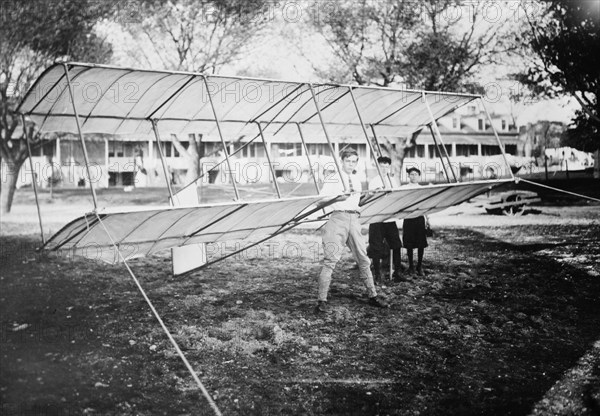 Malcolm Allison - with glider, between c1910 and c1915. Creator: Bain News Service.