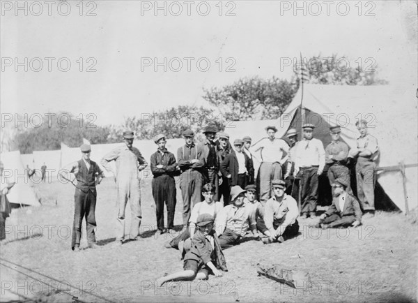 Penn. [i.e., Pennsylvania] coal strike - some of the 500 in Atlantic camp, between c1910 and c1915. Creator: Bain News Service.