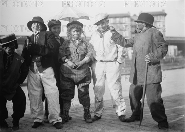 Thanksgiving Maskers, between c1910 and c1915. Creator: Bain News Service.