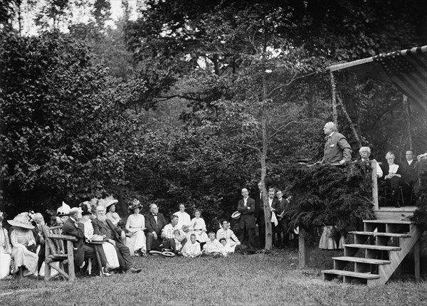 Dedication of Joaquin Miller Cabin, between c1910 and c1915. Creator: Bain News Service.