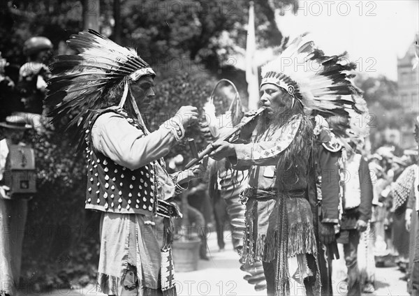 Indians in N.Y. 4th July parade, between c1910 and c1915. Creator: Bain News Service.