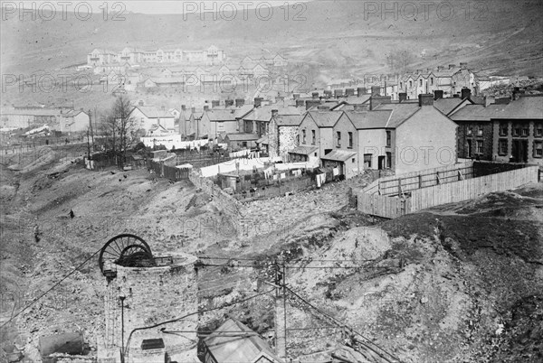 British coal strike - Llwynpia, South Wales. A colliery village., between c1910 and c1915. Creator: Bain News Service.