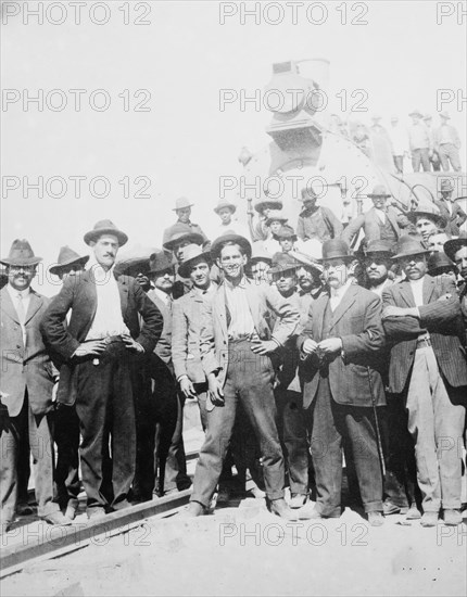 Mexico - special train sent for body of De Las Rias, between c1910 and c1915. Creator: Bain News Service.