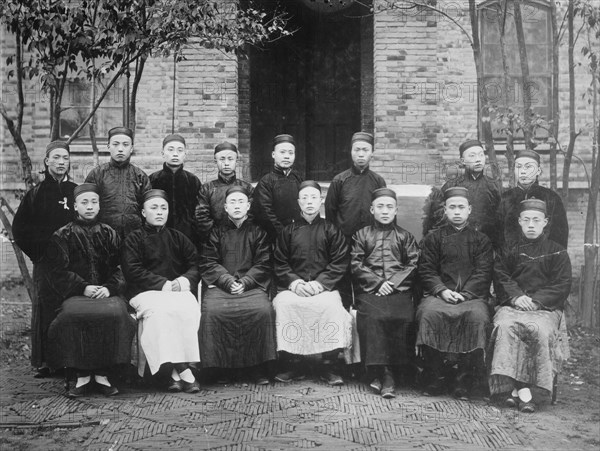 Staff of Univ. of Nanking Magazine, Nanking, China, between c1910 and c1915. Creator: Bain News Service.