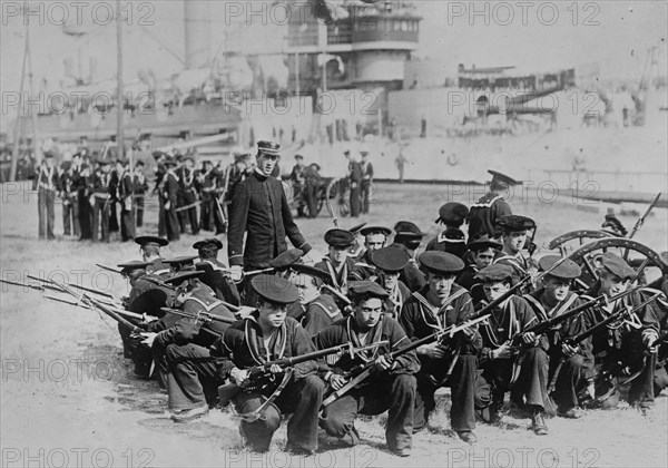 Sailor's shore drill, between c1910 and c1915. Creator: Bain News Service.