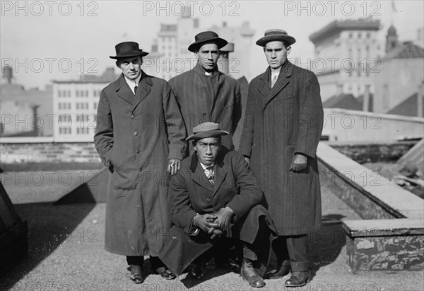 Lew G. Henderson; Vincent Genoves; E.K. Miller; and Duke P. Kahanamoku, 1912. Creator: Bain News Service.