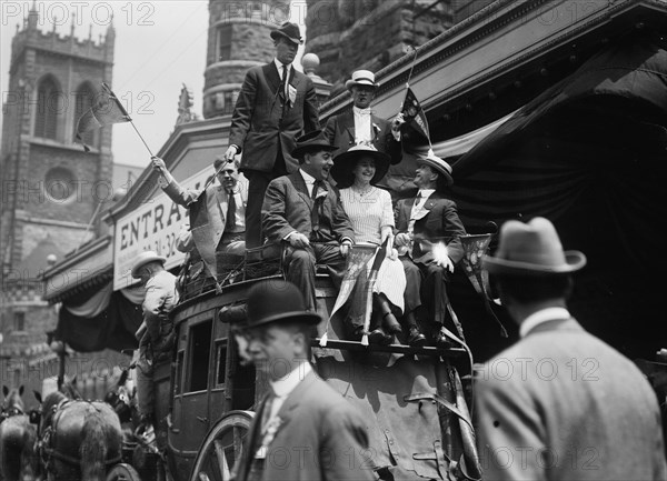 California delegates on stagecoach at the 1912 Republican National Convention held at the...1912. Creator: Bain News Service.